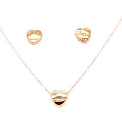 Heart Necklace Set with Earrings 51548