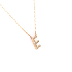 Initial Diamond Necklace "E" - 58636