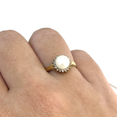 Pearl Diamond Ring - 36872