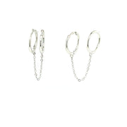 Plain Huggie Chain Earrings - 60878